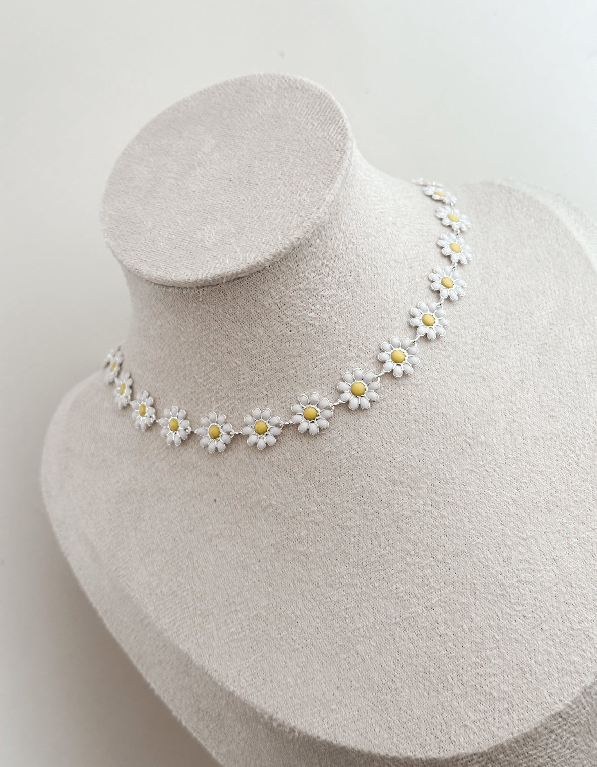 Choker margaridas - 35cm + extensor